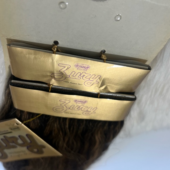 Human hair Extensions - 16 In Black AuBurn - ( dark Blonde Highlights) - Picture 6 of 6